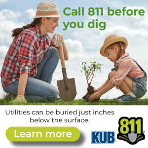 KUB - Call 811 before you dig